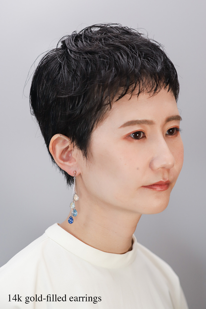 Shigure Earrings #4 - Blue