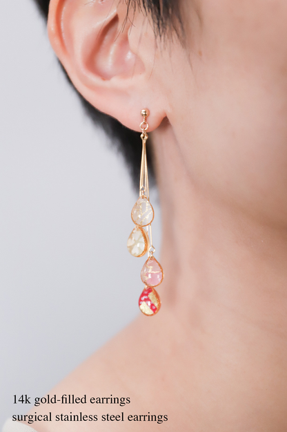 Shigure Earrings #4 - Red