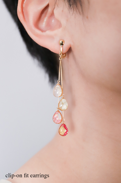 Shigure Earrings #4 - Red