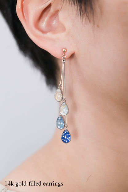 Shigure Earrings #4 - Blue