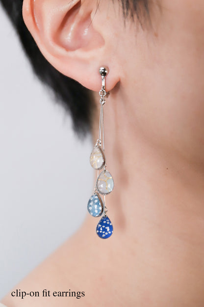 Shigure Earrings #4 - Blue