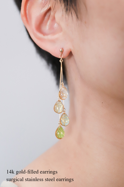 Shigure Earrings #4 - Green
