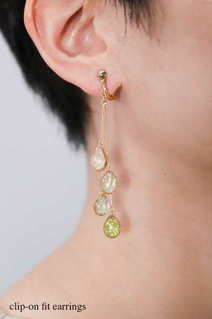 Shigure Earrings #4 - Green