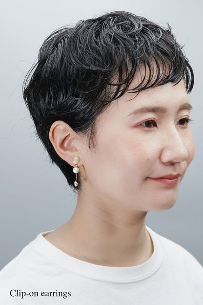 Koharu Earrings -Hemp Leaf (Gold)-