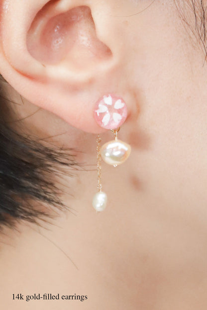 Koharu Earrings -Small Cherry Blossoms (Pink)-