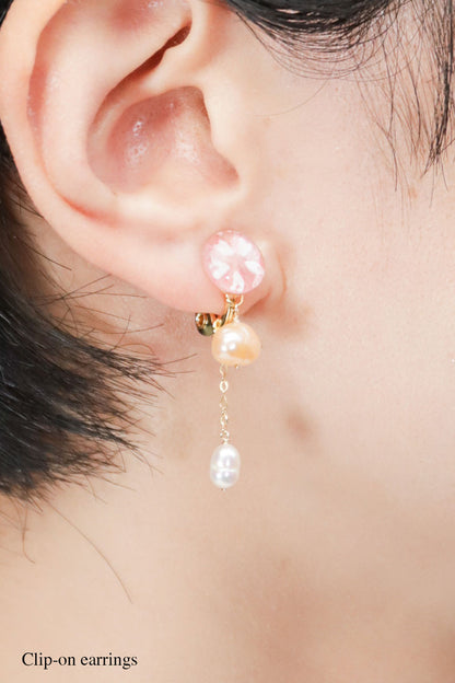 Koharu Earrings -Small Cherry Blossoms (Pink)-
