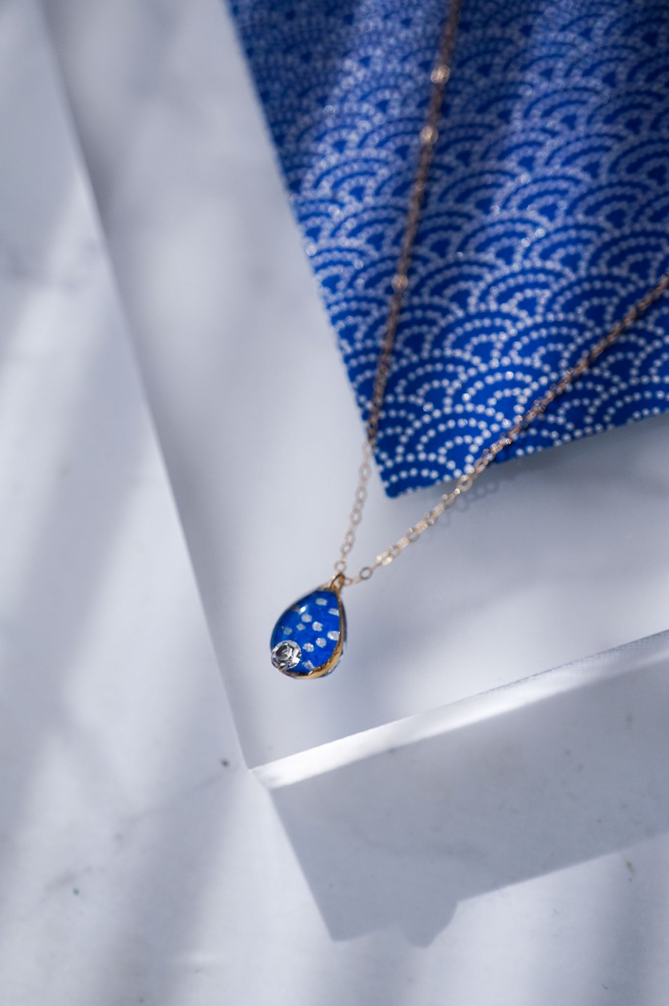 Morning Dew Necklace - Seigaiha